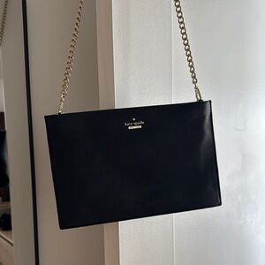 Kate Spade Black Crossbody Bag with Gold Chain